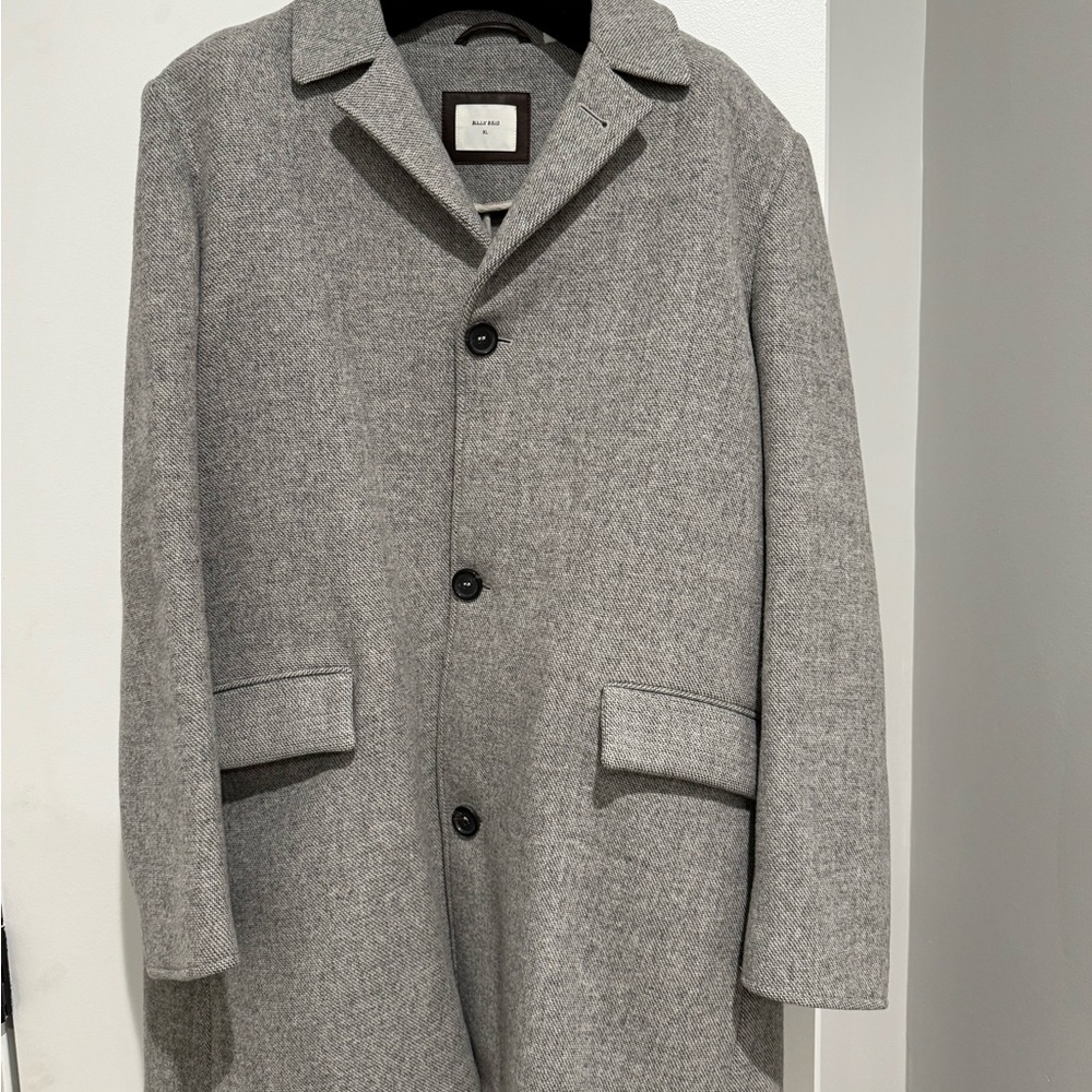 Men's Gray Wool Billy Reid Coat (XL)